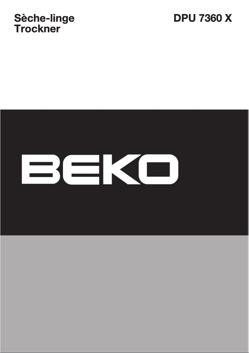 Page 1 de la notice Manuel utilisateur Beko DPU 7360 X