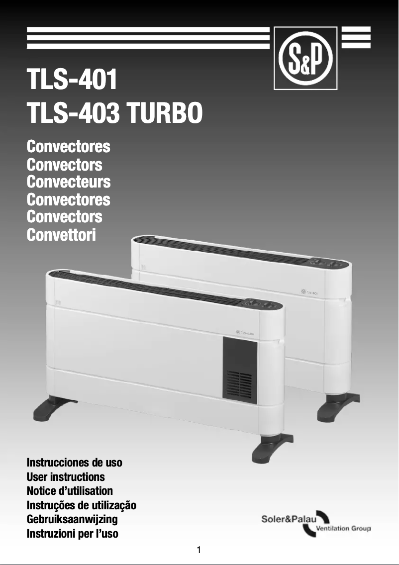 Page n°1 - Manuel utilisateur Soler & Palau TLS-403 TURBO