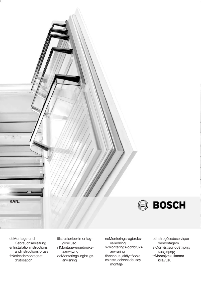 Page n°1 - Manuel utilisateur Bosch KAN58A75