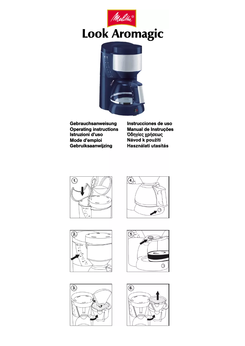 Page n°1 - Manuel utilisateur Melitta Look AromaMagic