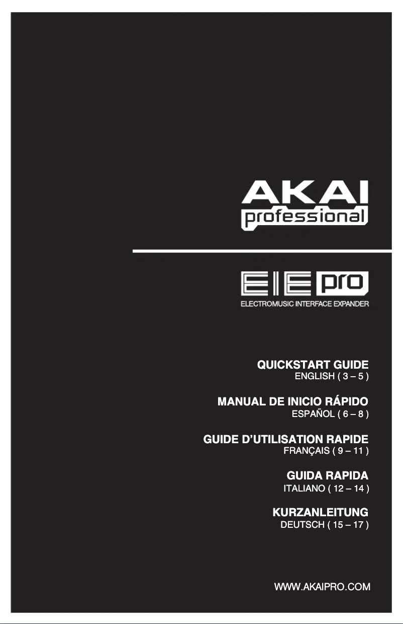 Page 1 de la notice Manuel utilisateur AKAI EIE Pro