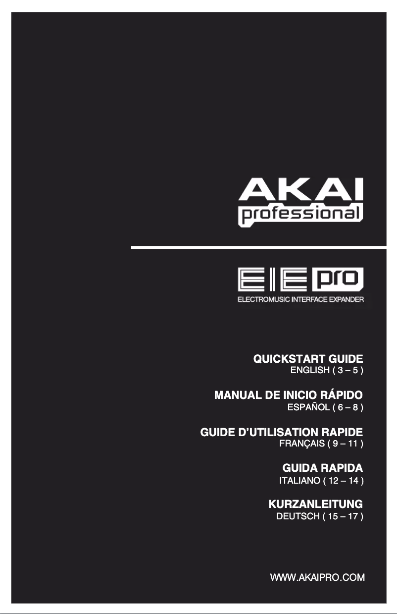 Page n°1 - Manuel utilisateur AKAI EIE Pro