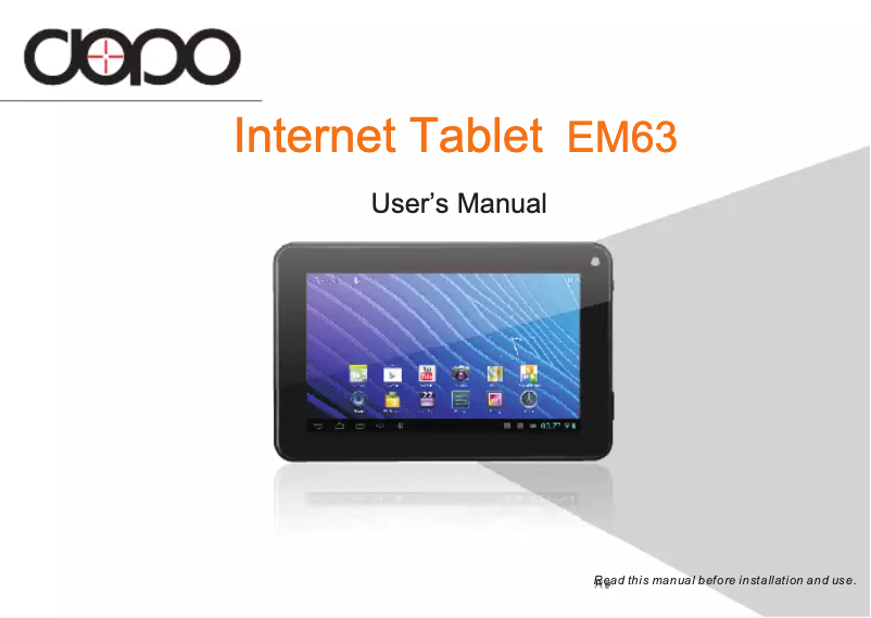 Imagen de la primera página del manual del dispositivo EM63