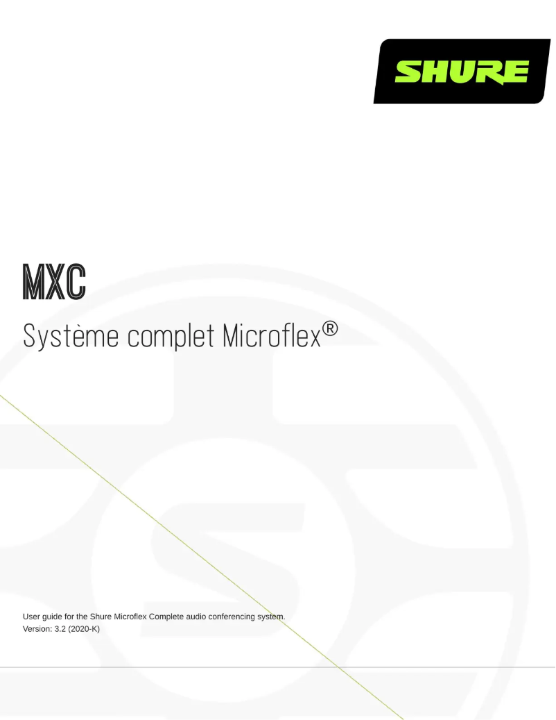 Page 1 de la notice Manuel utilisateur Shure Microflex Complete