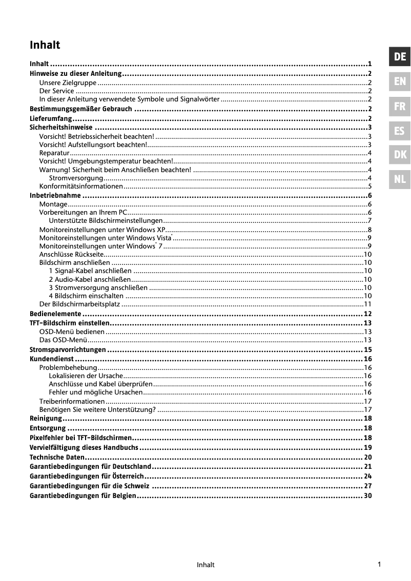 Page 1 de la notice Manuel utilisateur Medion Akoya P54060 MD 20260