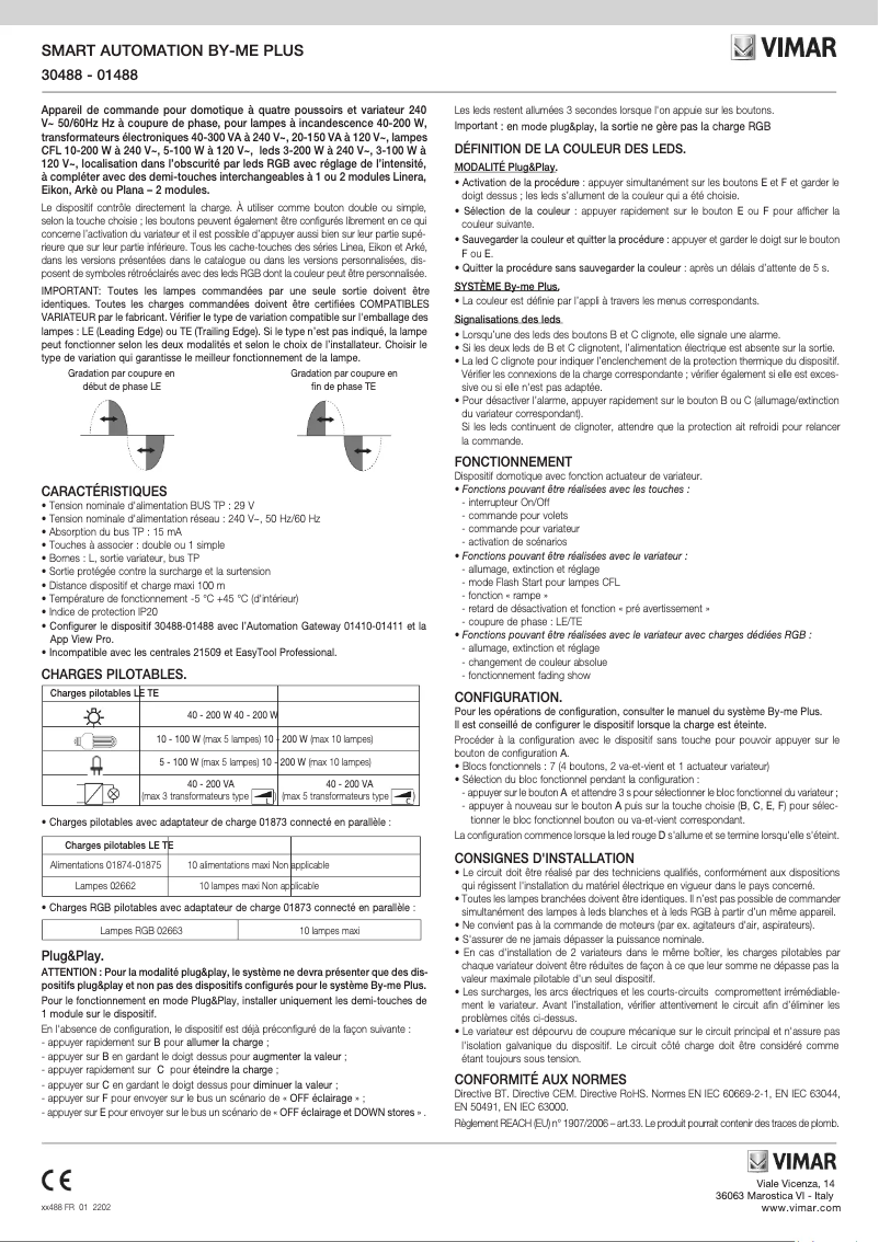 Imagen de la primera página del manual del dispositivo 30488
