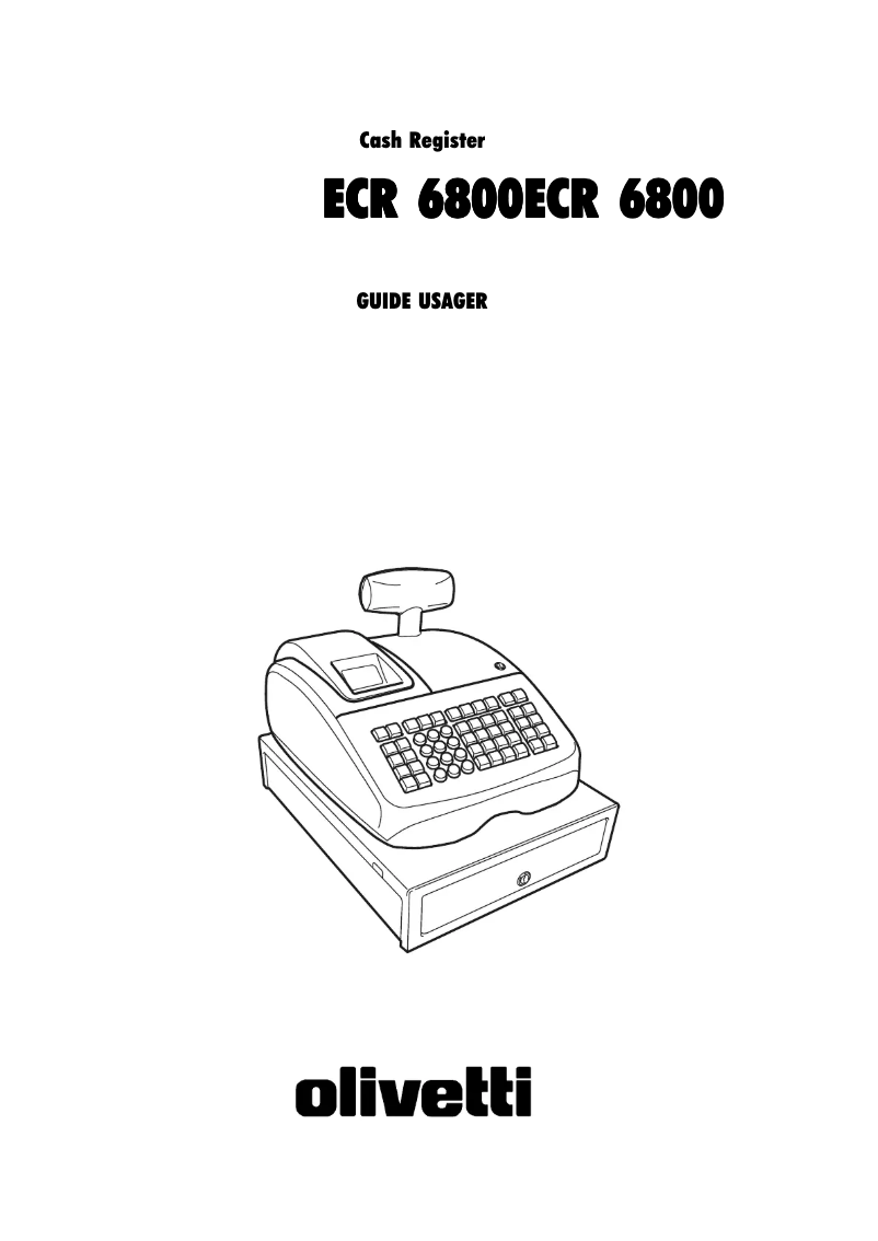 Page 1 de la notice Manuel utilisateur Olivetti ECR 6800