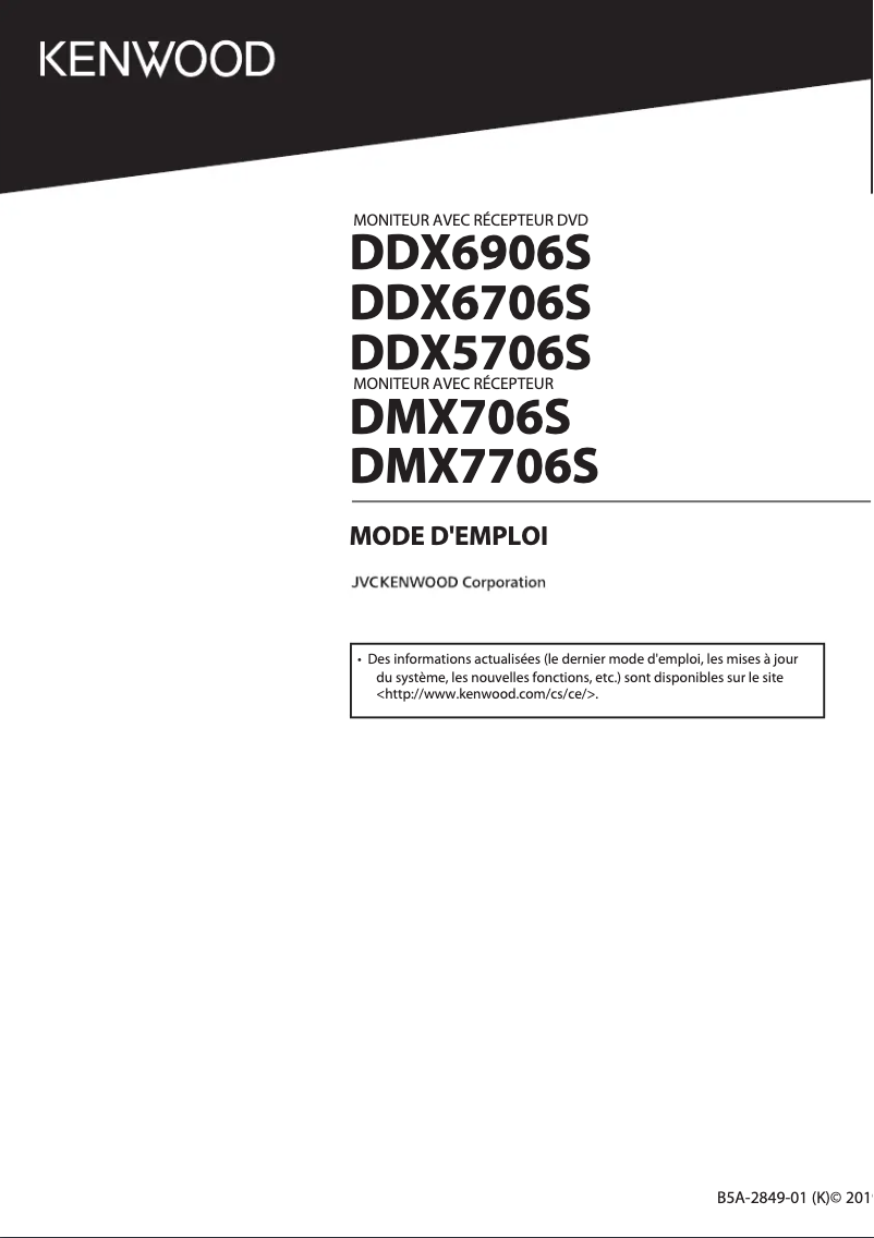 Page n°1 - Manuel utilisateur Kenwood DDX6706S