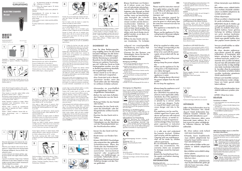 Page 1 de la notice Manuel utilisateur Grundig MS 6640