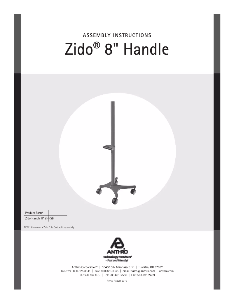 Page 1 de la notice Manuel utilisateur Ergotron ZHHCG