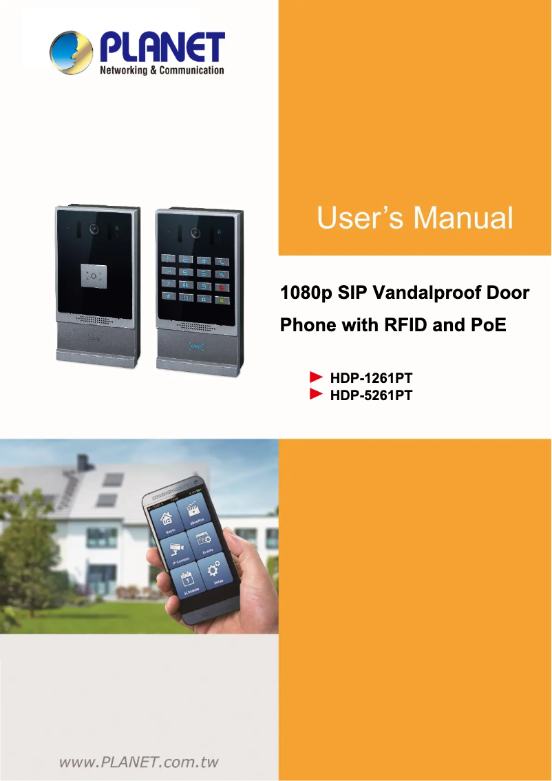 Page 1 de la notice Manuel utilisateur Planet HDP-1261PT