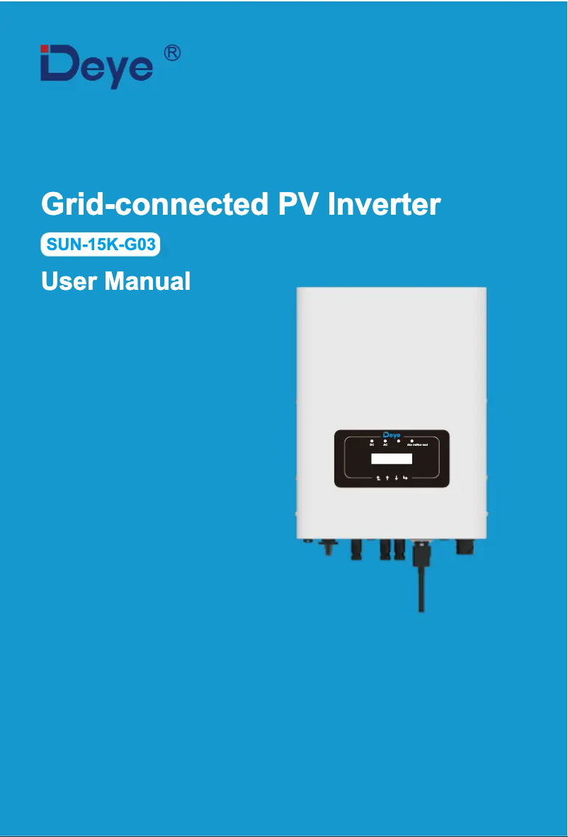 Page 1 de la notice Manuel utilisateur Deye SUN-17K-G03