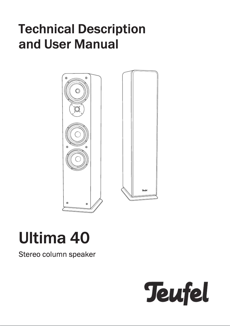 Page 1 de la notice Manuel utilisateur Teufel Ultima 40 MK3