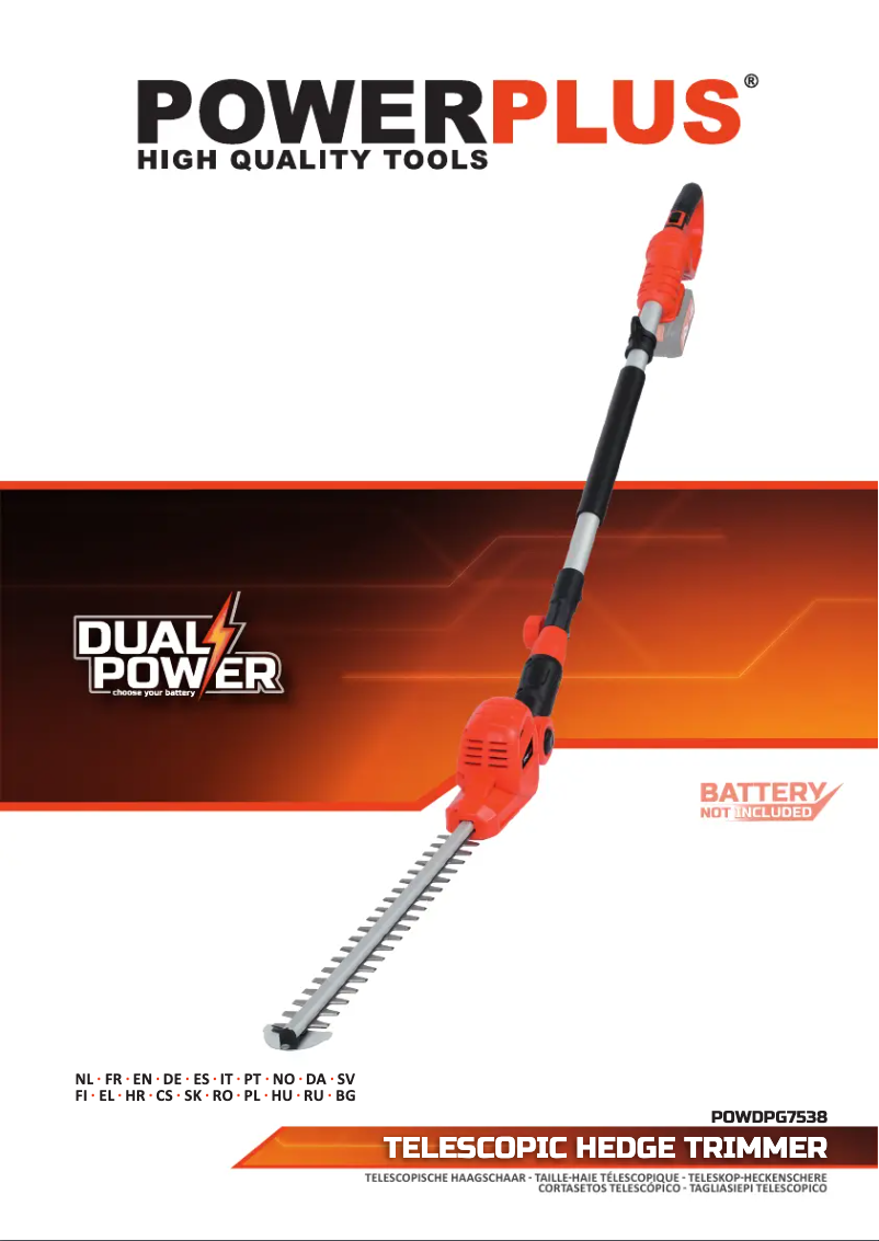 Page n°1 - Manuel utilisateur PowerPlus Dual Power POWDPG7538