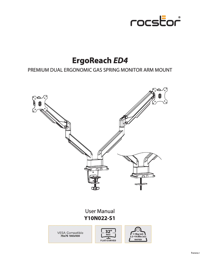 Image de la première page du manuel de l'appareil ErgoReach ED4
