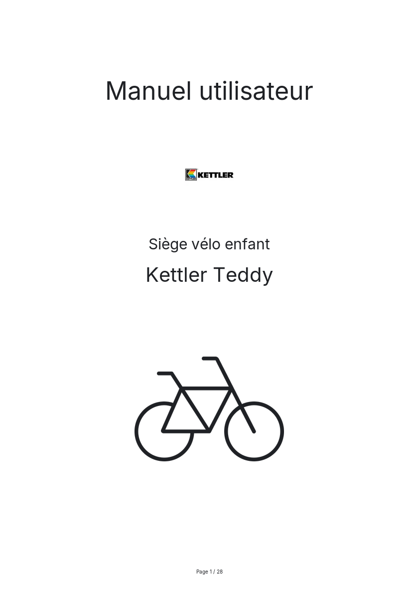 Image de la première page du manuel de l'appareil Teddy