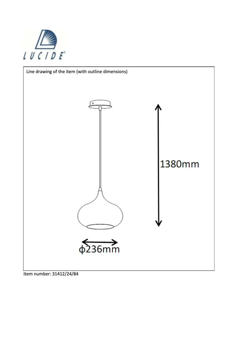 Page 1 de la notice Manuel utilisateur Lucide Riva