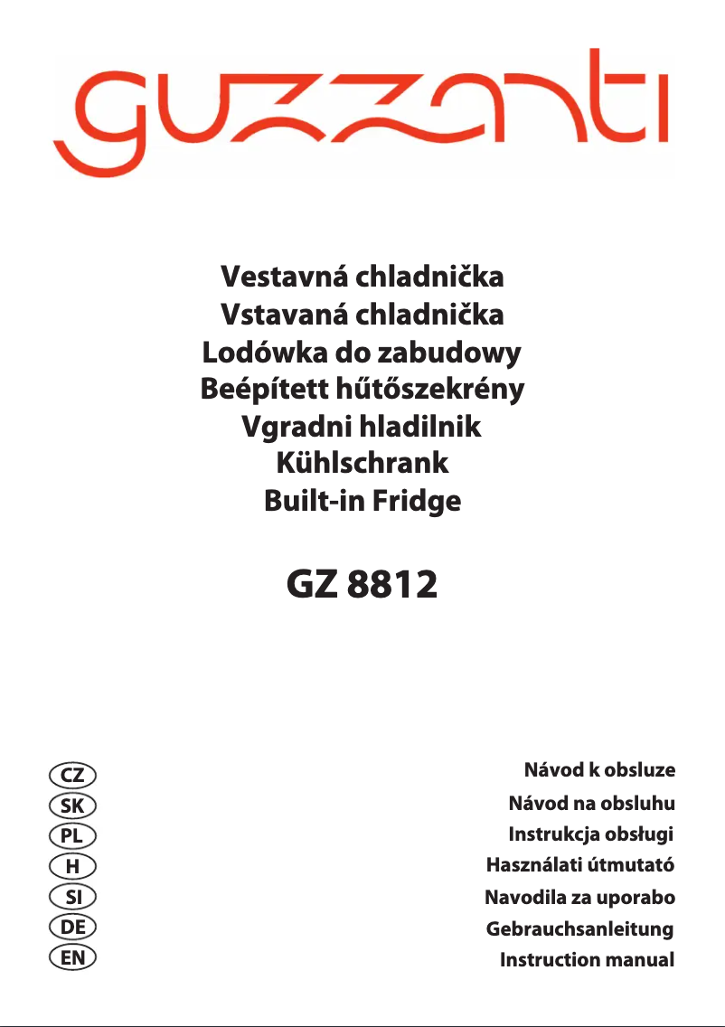 Image de la première page du manuel de l'appareil GZ 8812