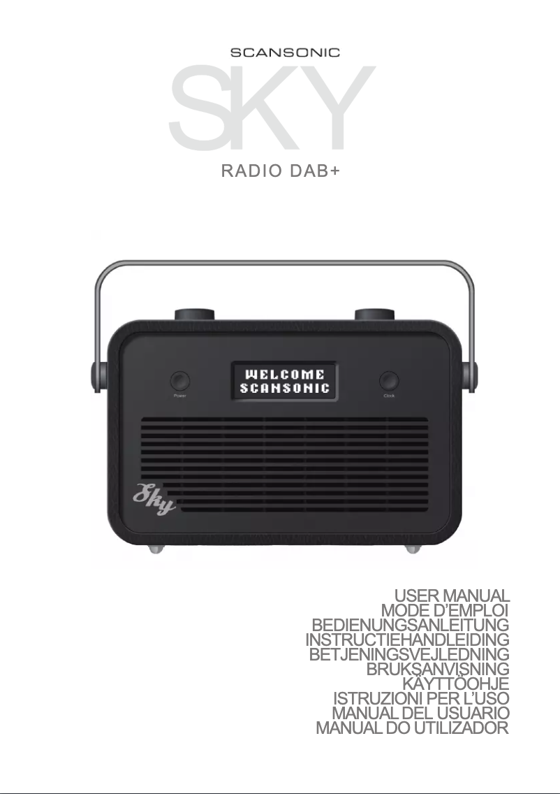Página 1 del manual Manual de usuario Scansonic SKY Radio DAB+