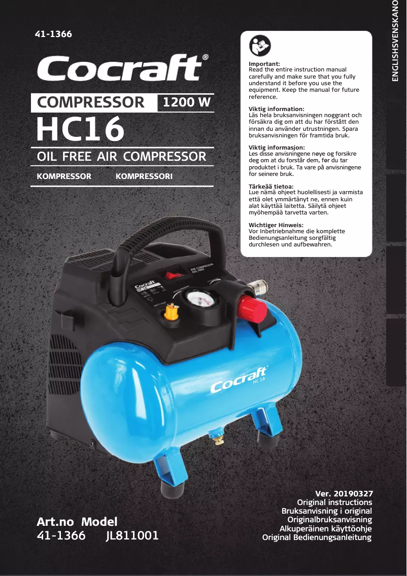 Image de la première page du manuel de l'appareil JL811001