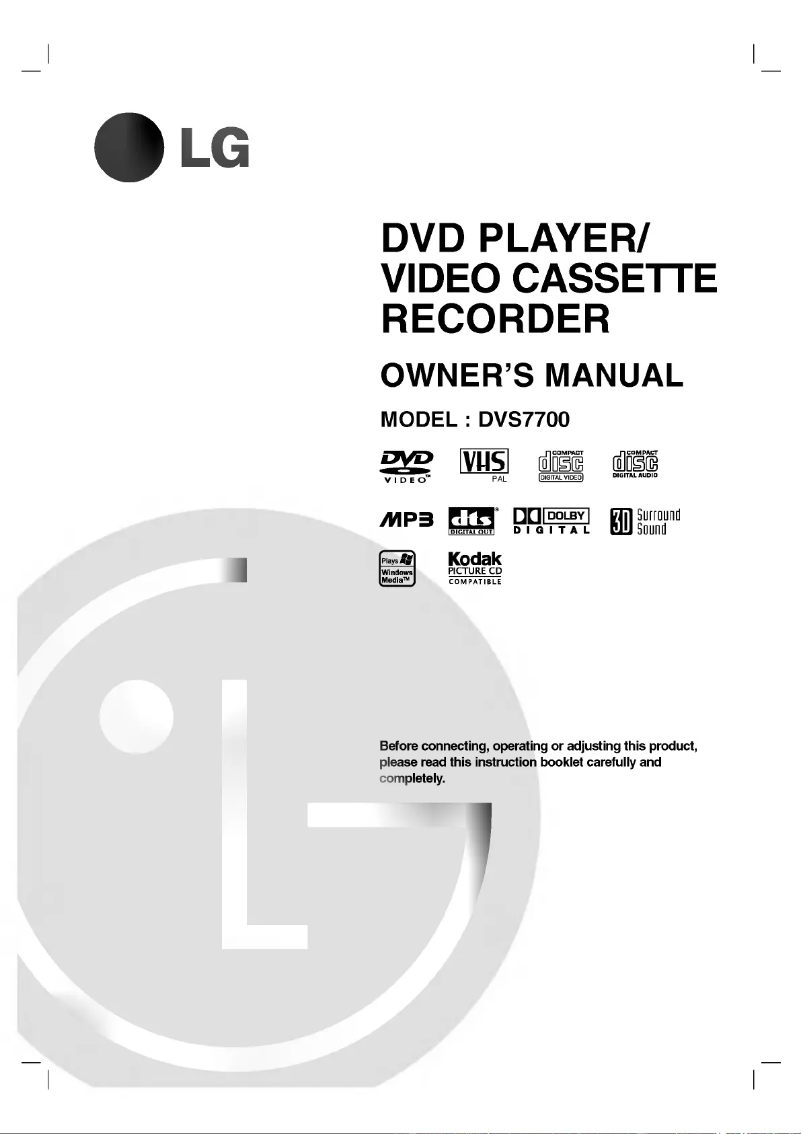 Image de la première page du manuel de l'appareil DVS7700