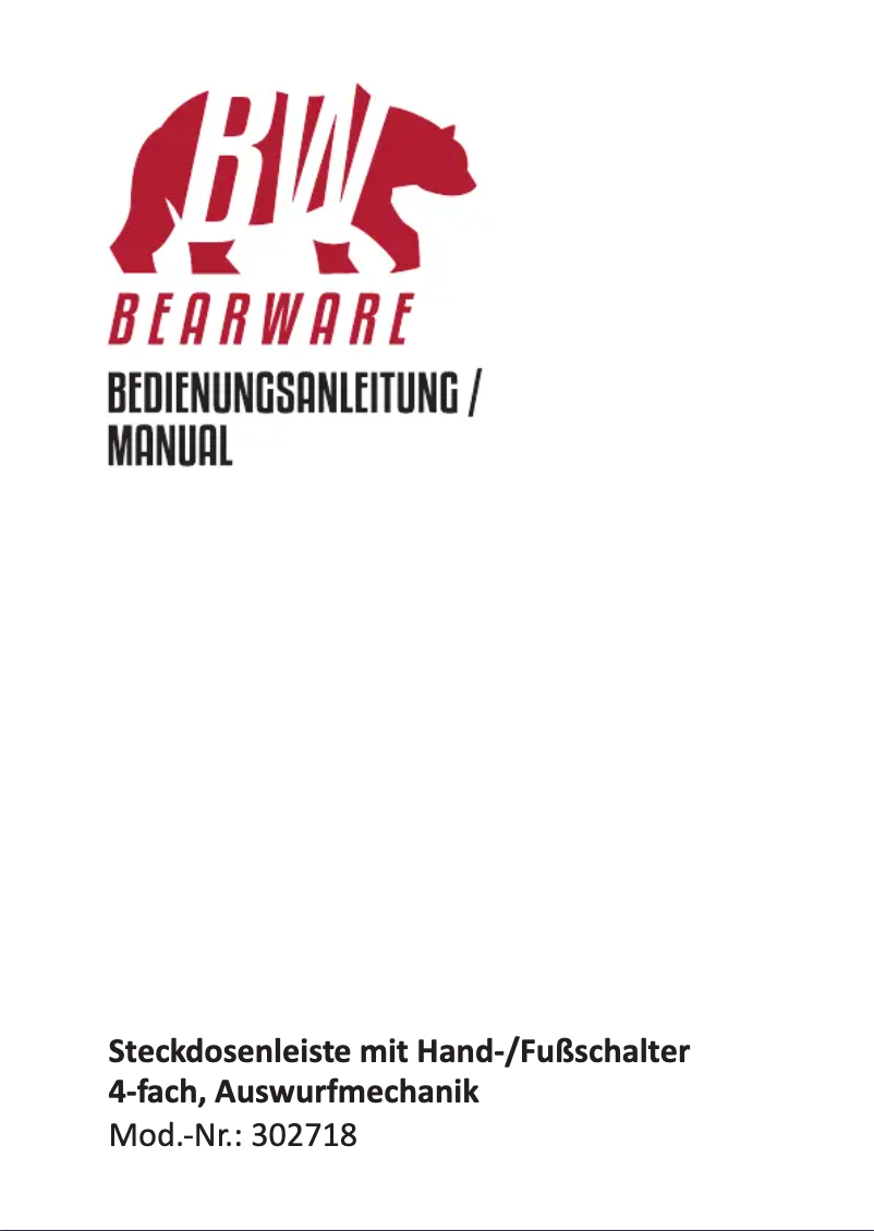 Image de la première page du manuel de l'appareil 302718