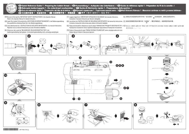 Page 1 de la notice Manuel utilisateur Brother XT27
