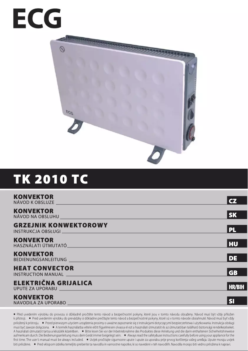 Página 1 del manual Manual de usuario ECG TK 2010 TC