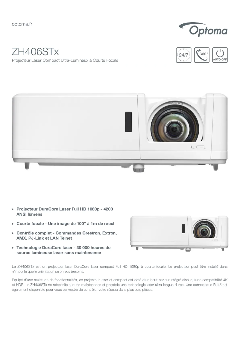 Image de la première page du manuel de l'appareil ZH406STx