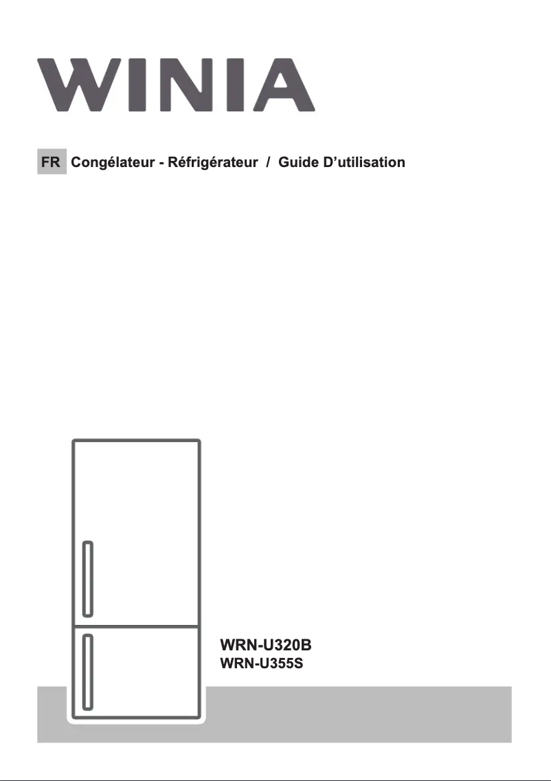 Page 1 de la notice Manuel utilisateur Winia WRN-U355S