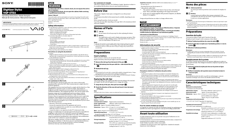 Página 1 del manual Manual de usuario Sony Vaio Fit 13 SVF13N17PXS
