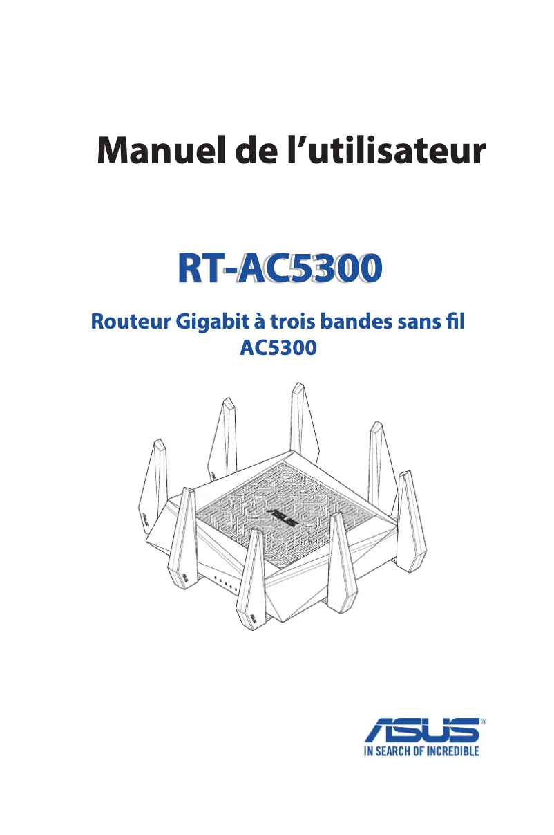 Page 1 de la notice Manuel utilisateur Asus RT-AC5300