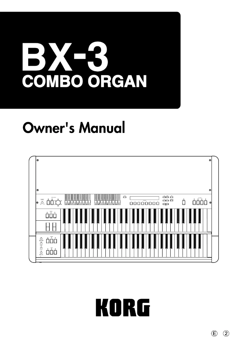 Page n°1 - Manuel utilisateur Korg BX-3