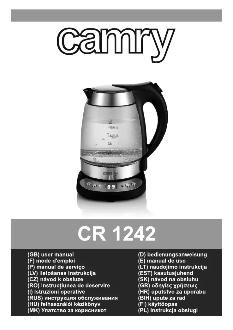 Image de la première page du manuel de l'appareil CR 1242