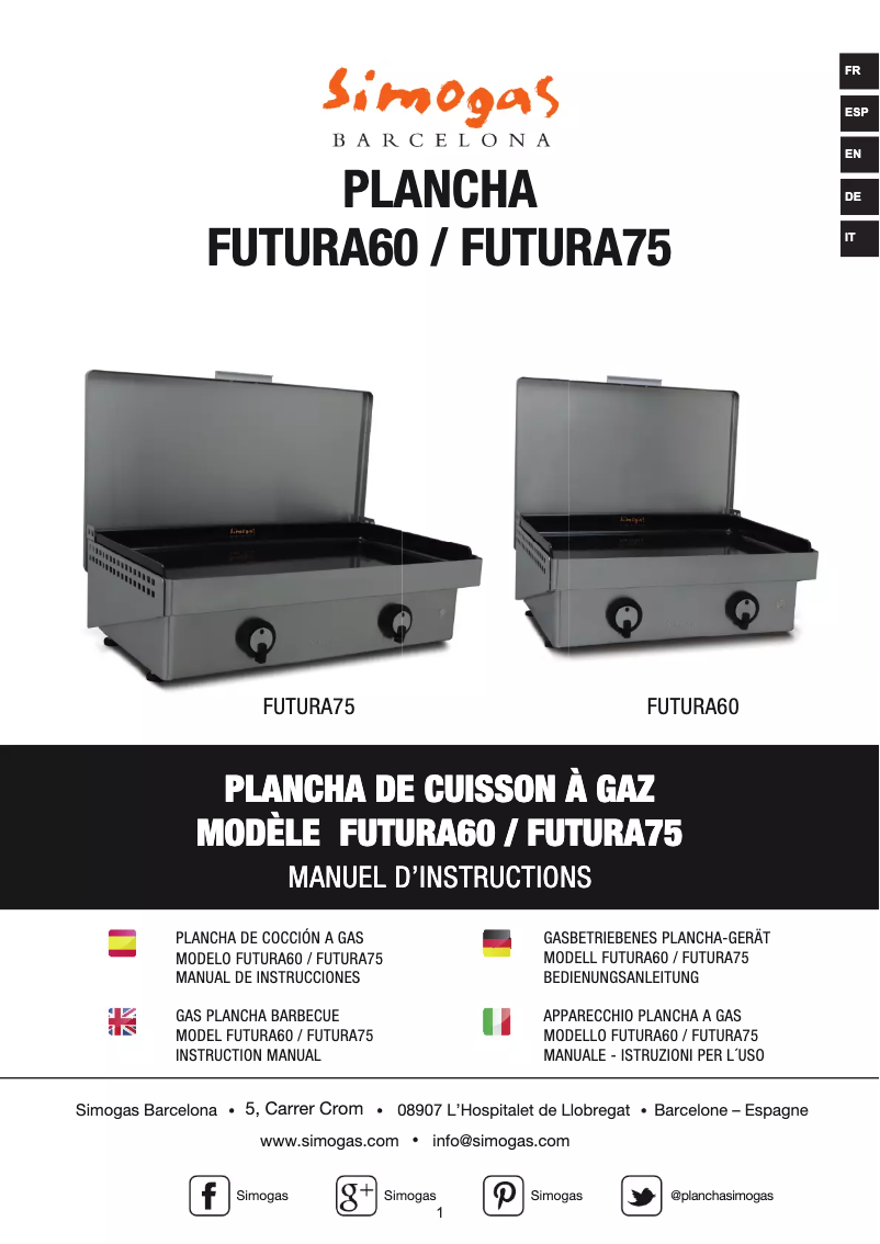 Page n°1 - Manuel utilisateur Simogas Futura 75 Fonte