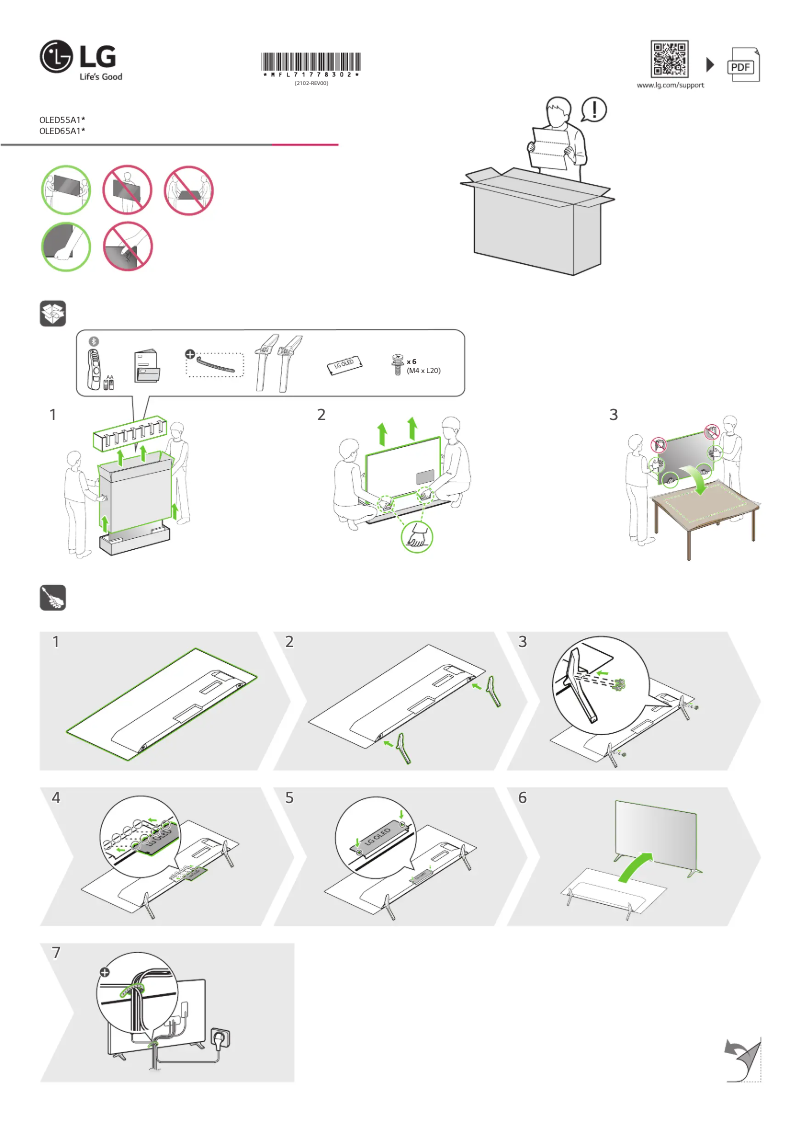 Page 1 de la notice Manuel utilisateur LG OLED55A13LA
