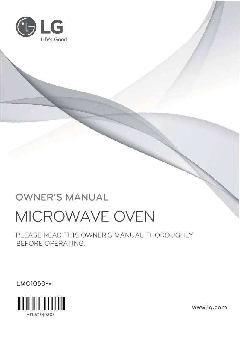 Page 1 de la notice Manuel utilisateur LG LMC1050ST