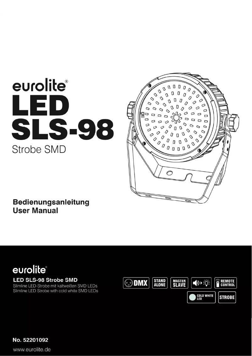 Page 1 de la notice Manuel utilisateur Eurolite LED SLS-98