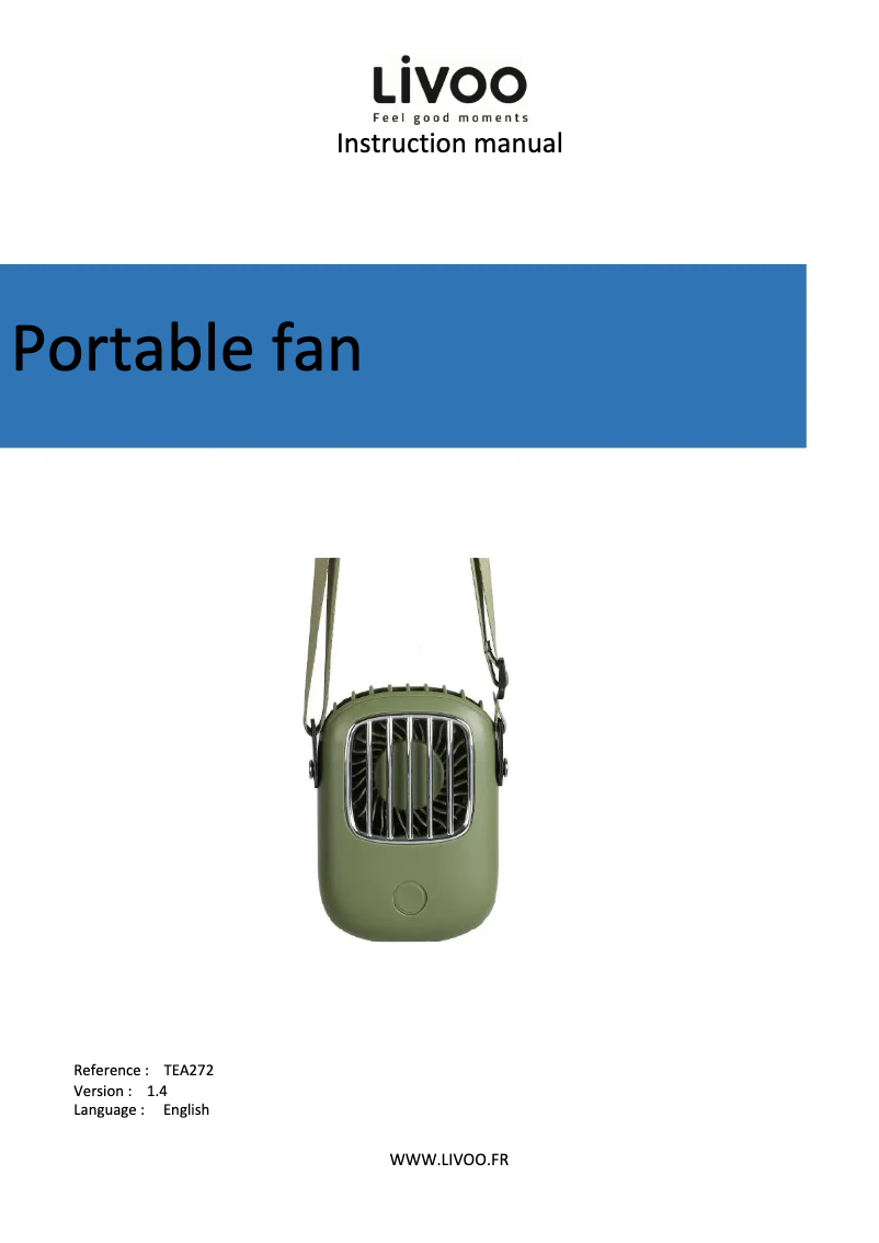 Image de la première page du manuel de l'appareil TEA272