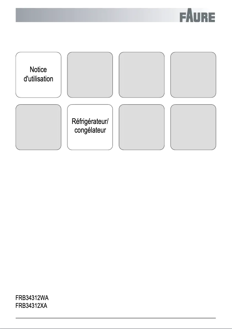 Page 1 de la notice Manuel utilisateur Faure FRB34312XA