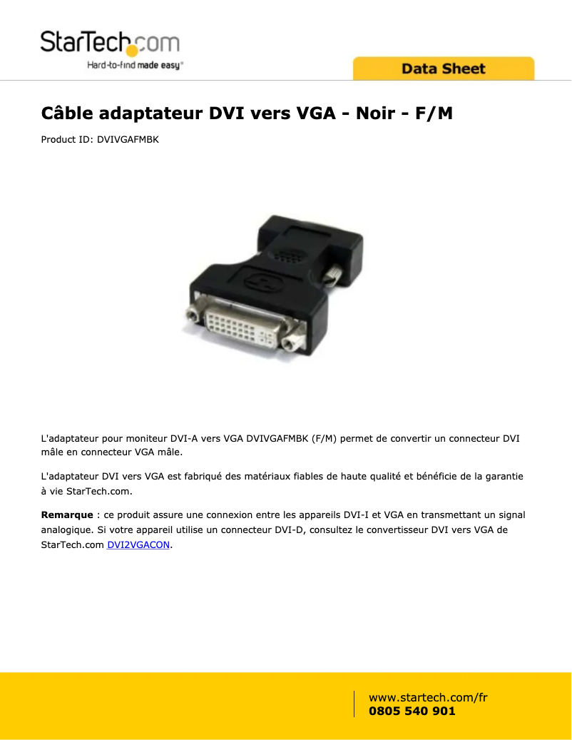 Página 1 del manual Manual de usuario StarTech.com DVIVGAFMBK