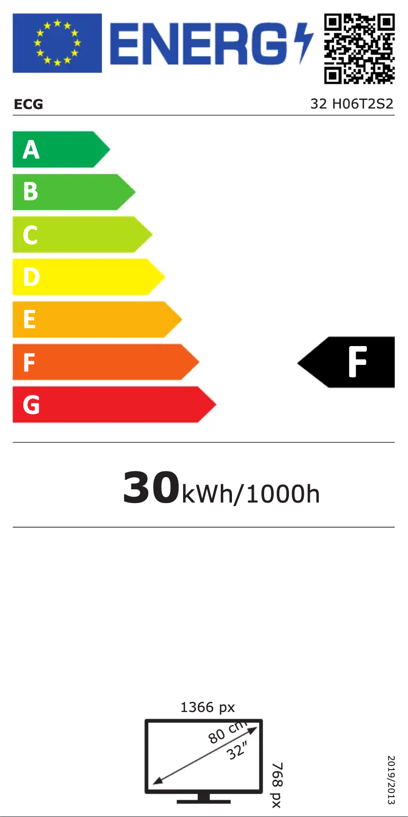 Page n°1 - Label énergétique ECG 32 H06T2S2