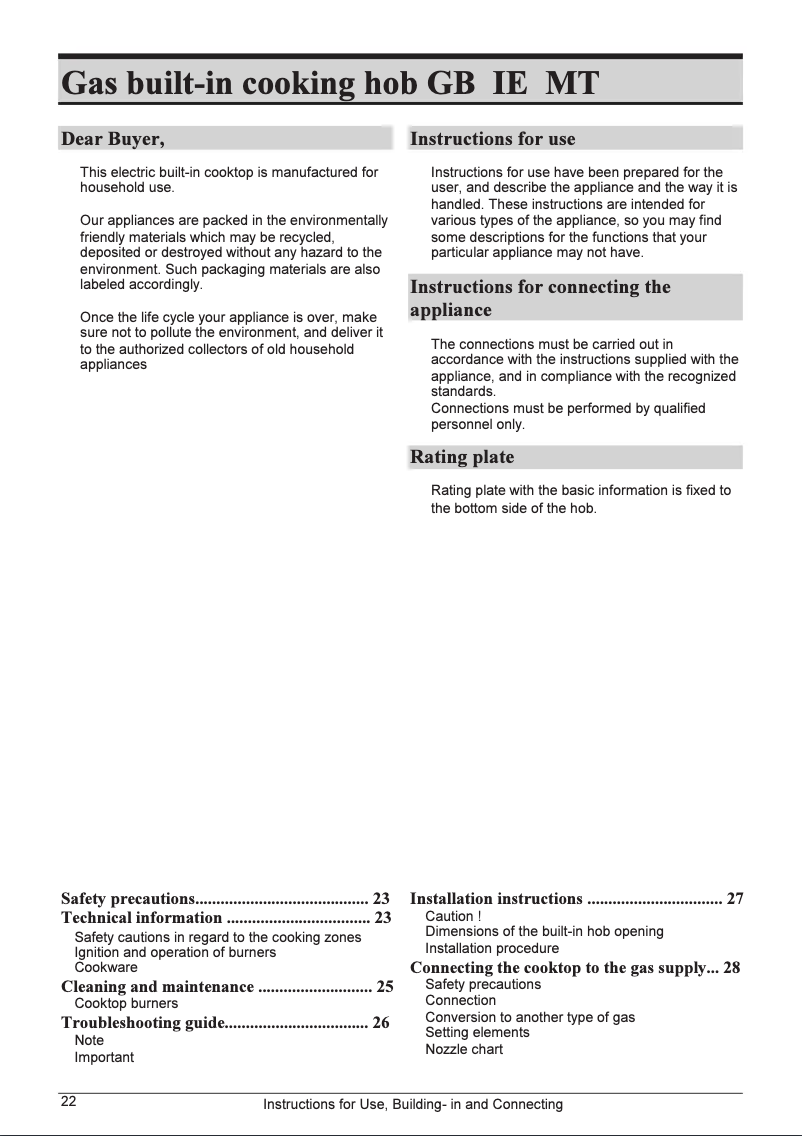 Page 1 de la notice Manuel utilisateur Gorenje GMS 66 E