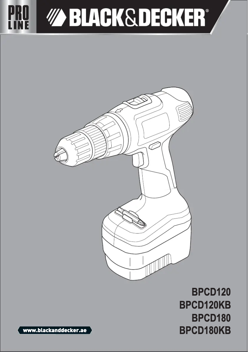 Page 1 de la notice Manuel utilisateur Black & Decker BPCD180