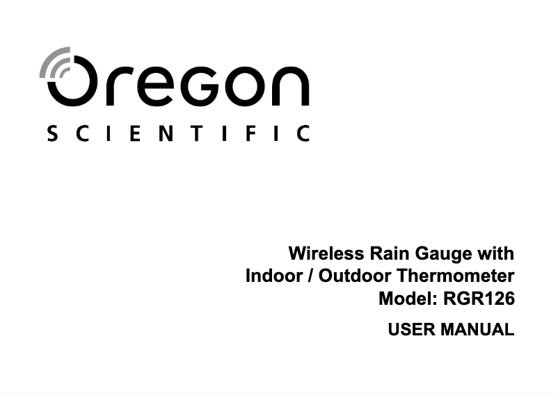 Página 1 del manual Manual de usuario Oregon Scientific RGR126