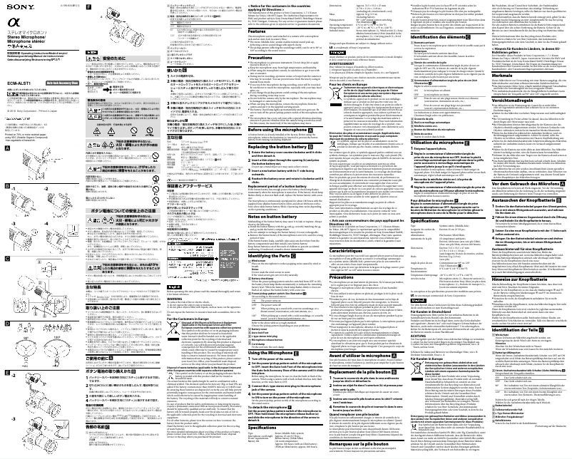 Página 1 del manual Manual de usuario Sony ECM-ALST1