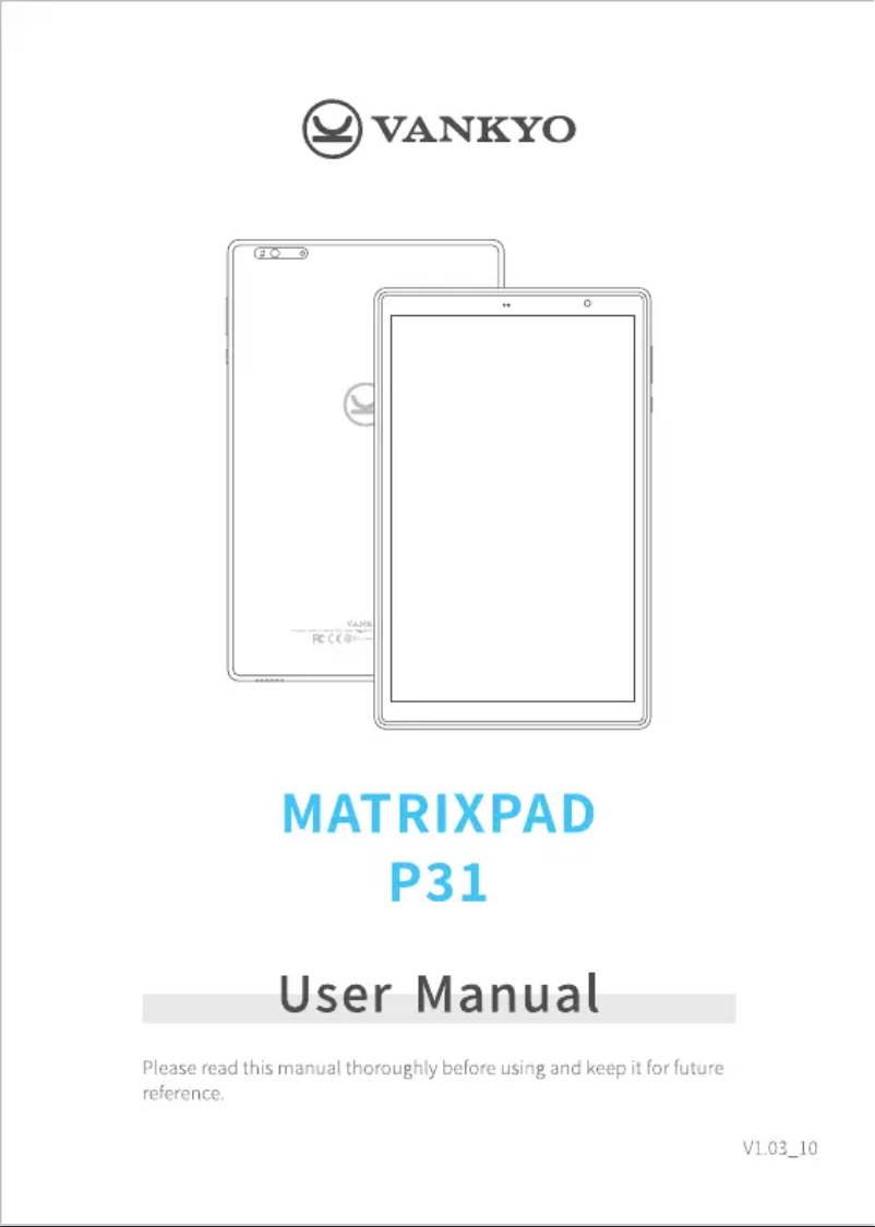 Image de la première page du manuel de l'appareil MatrixPad P31