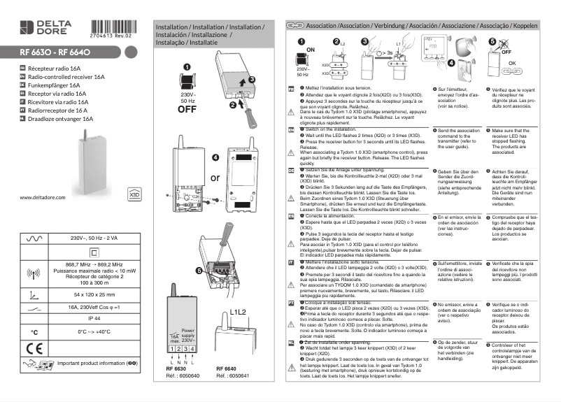 Image de la première page du manuel de l'appareil RF 6640