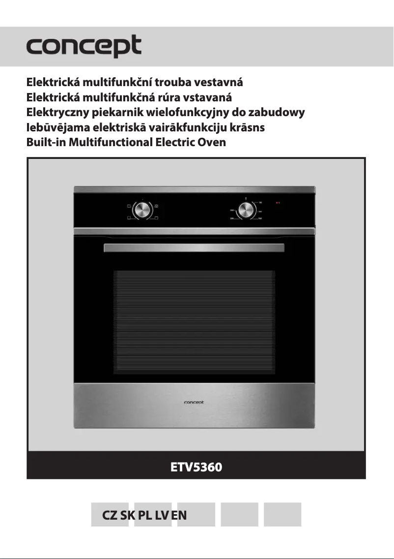 Page 1 de la notice Manuel utilisateur Concept ETV5360