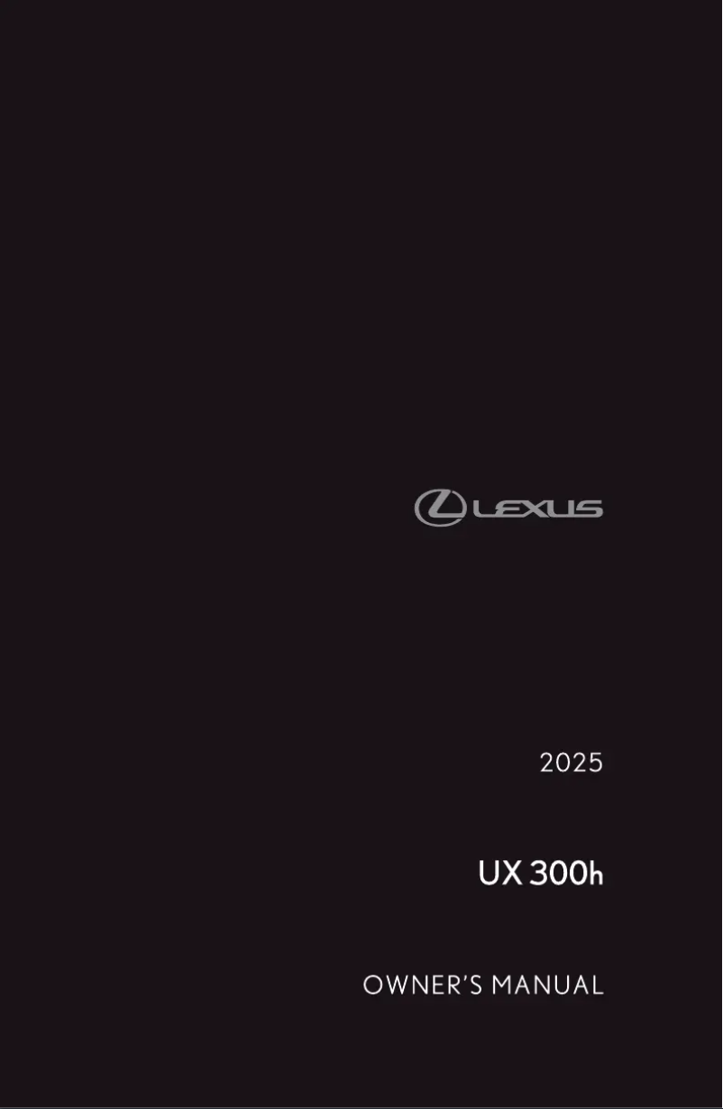 Página 1 del manual Manual de usuario Lexus UX 300h (2025)